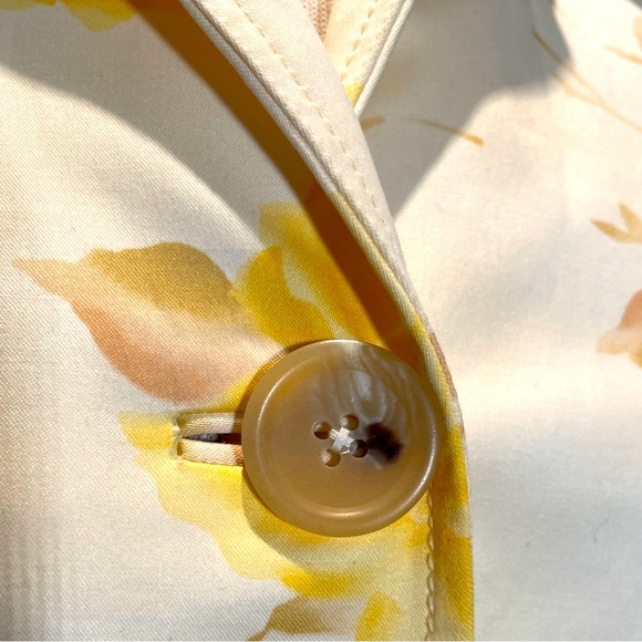 BANANA REPUBLIC Cream & Yellow ROSES Trench Coat Size S NWT $228 - Picture 12 of 15